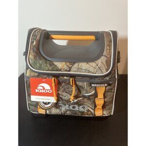 NWT Igloo Gripper Realtree Camo Hunting Travel Cooler Orange 18 Can capacity